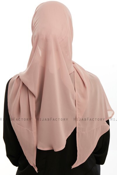 Sahar - Hijab Chiffon One Piece Saumon Clair