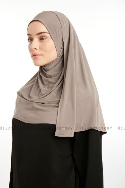 Ilay - Sandy Turban Hijab Taupe Foncé