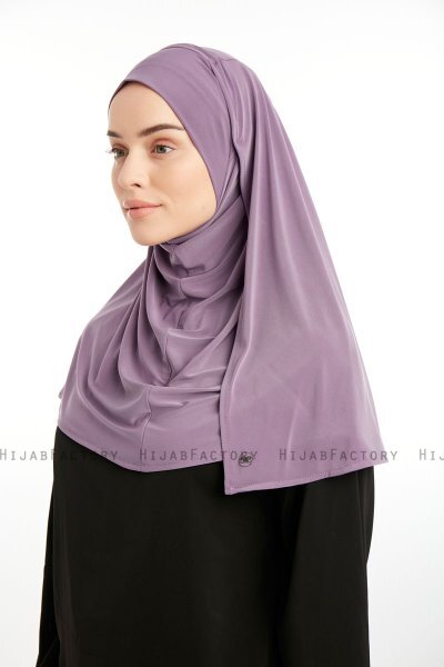 Ilay - Sandy Turban Hijab Violet Foncé