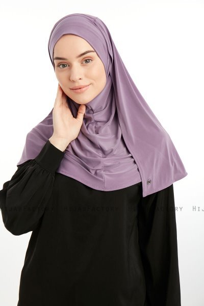 Ilay - Sandy Turban Hijab Violet Foncé