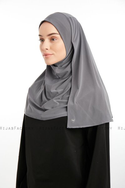 Ilay - Sandy Turban Hijab Gris Foncé