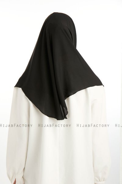 Bengi - Micro Krep Turban Hijab Noir