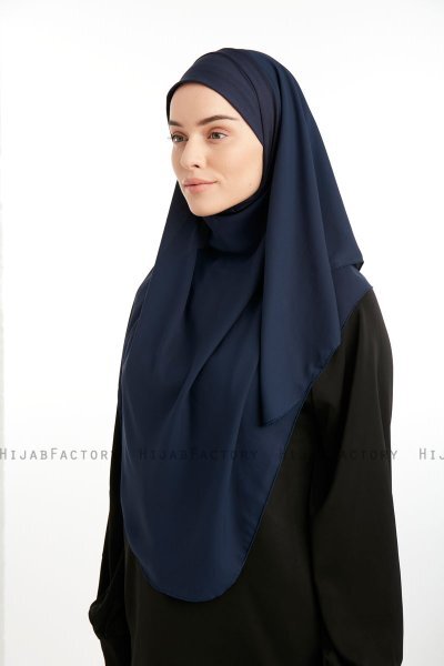 Bengi - Micro Krep Turban Hijab Bleu Marin
