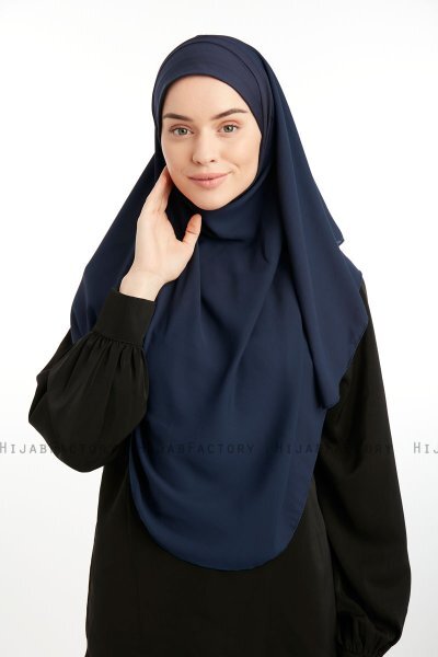 Bengi - Micro Krep Turban Hijab Bleu Marin