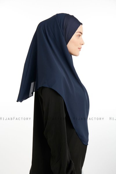 Bengi - Micro Krep Turban Hijab Bleu Marin