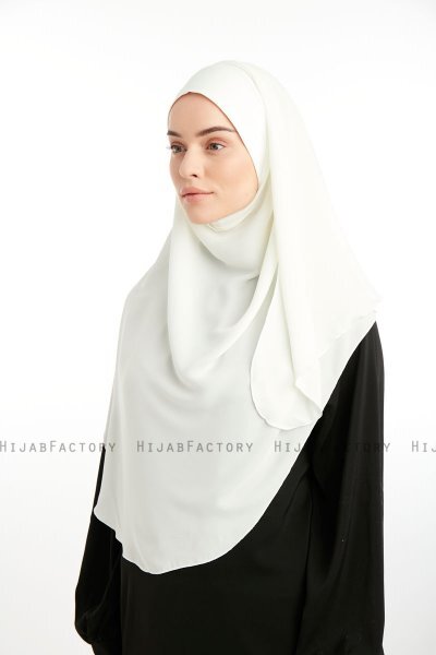 Bengi - Micro Krep Turban Hijab Crème