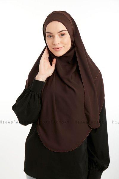 Bengi - Micro Krep Turban Hijab Marron