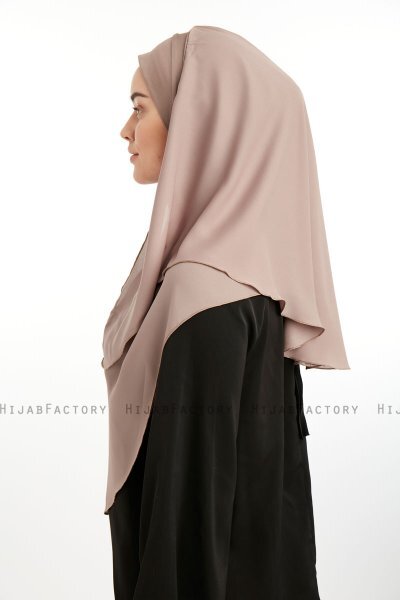 Bengi - Micro Krep Turban Hijab Taupe Foncé