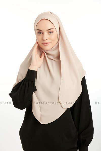Bengi - Micro Krep Turban Hijab Taupe Clair