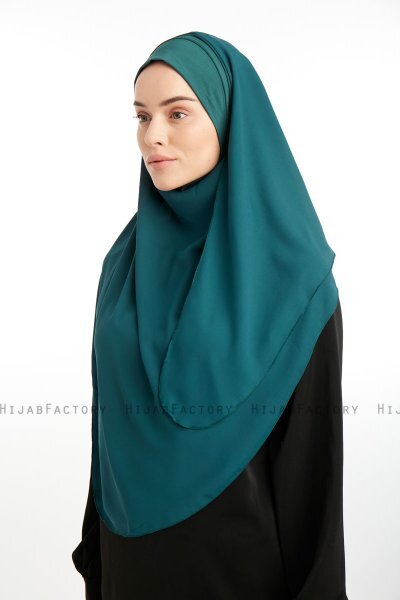 Bengi - Micro Krep Turban Hijab Vert Foncé