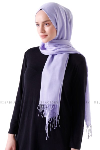 Demet - Hijab Pashmina Violet Clair