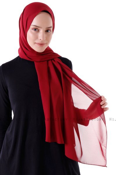 Hadise - Hijab Chiffon Bordeaux