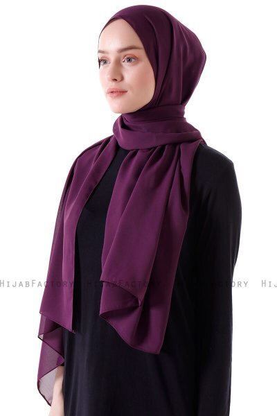 Hadise - Hijab Chiffon Violet Foncé