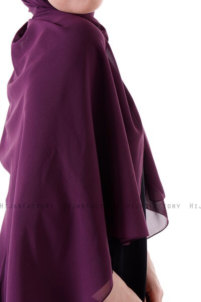 Hadise - Hijab Chiffon Violet Foncé