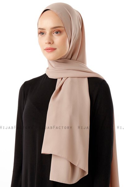 Hadise - Hijab Chiffon Beige Fonce