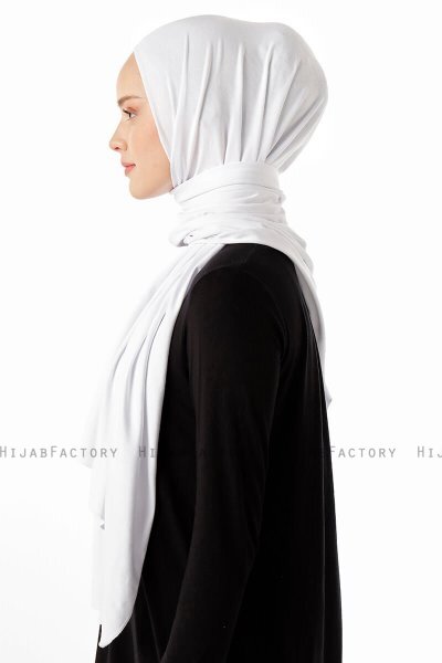 Neylan - Hijab Blanc Basique En Jersey