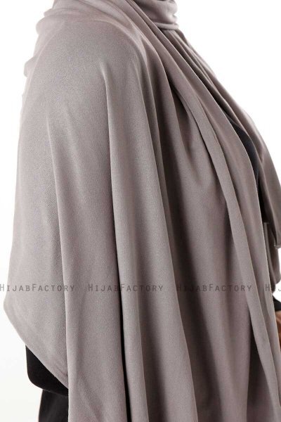 Neylan - Hijab Gris Basique En Jersey