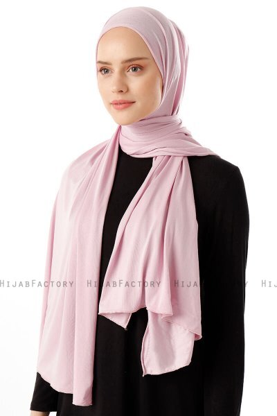 Neylan - Hijab Rose Clair Basique En Jersey