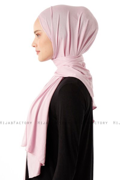 Neylan - Hijab Rose Clair Basique En Jersey