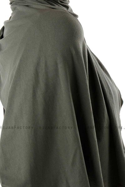 Neylan - Hijab Kaki Foncé Basique En Jersey