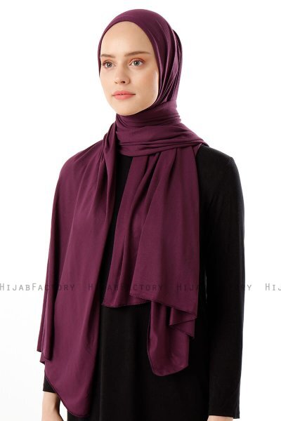 Neylan - Hijab Prune Basique En Jersey