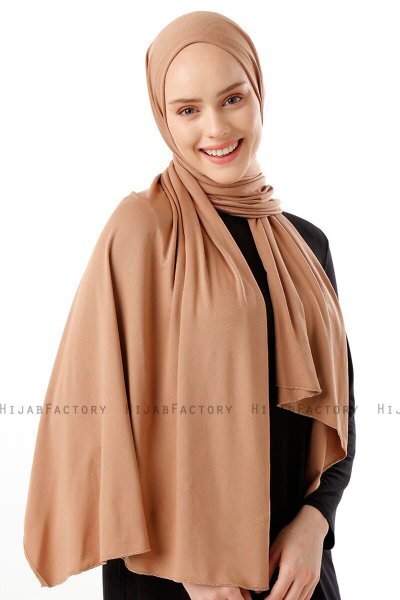 Neylan - Hijab Moutarde Basique En Jersey