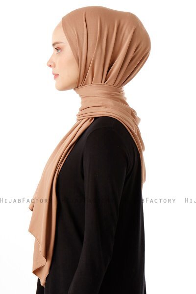 Neylan - Hijab Moutarde Basique En Jersey