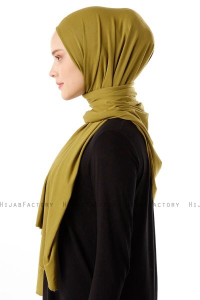 Neylan - Hijab Olive Verte Basique En Jersey