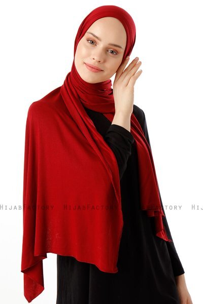 Neylan - Hijab Burgundy Basique En Jersey