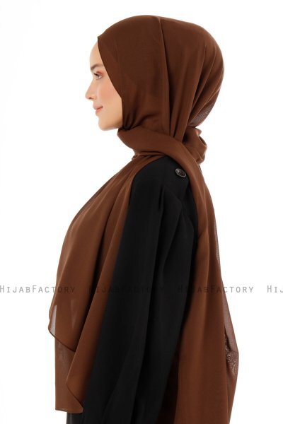 Esra - Hijab Chiffon Marron