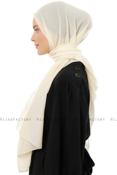 Esra - Hijab Chiffon Beige Clair