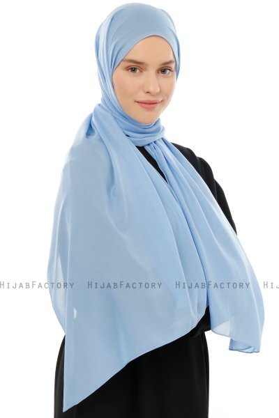 Esra - Hijab Chiffon Bleu Clair