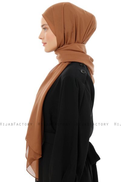 Esra - Hijab Chiffon Marron Clair