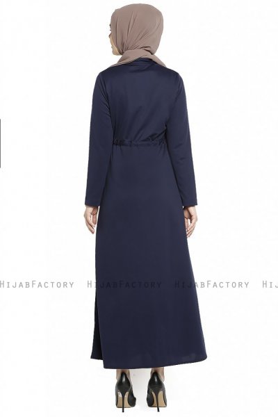 Emine - Abaya Bleu Marin - Miss Cazibe