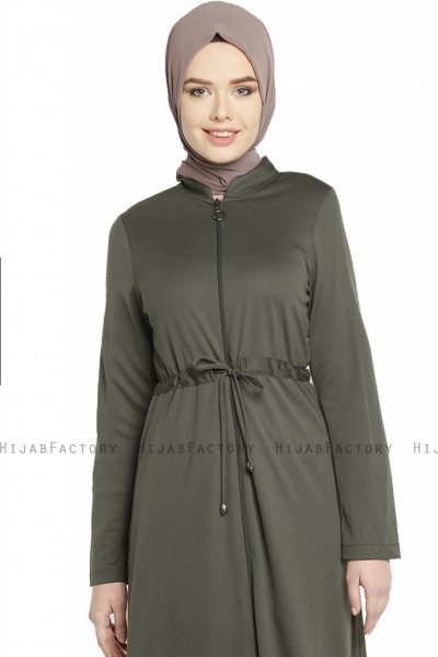 Emine - Abaya Kaki - Miss Cazibe