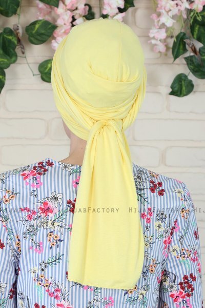 Amy - Turban En Coton Jaune - Ayse Turban