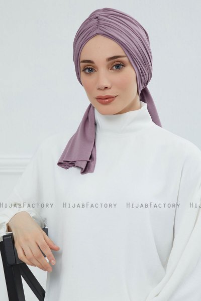 Amy - Turban En Coton Lilac