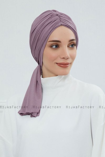 Amy - Turban En Coton Lilac