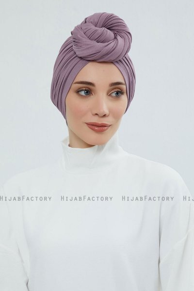 Amy - Turban En Coton Lilac