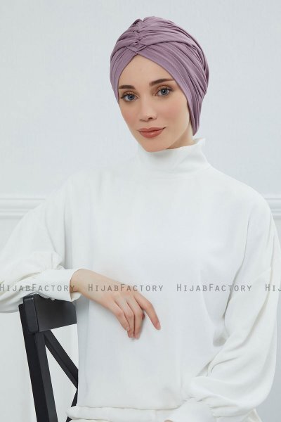 Amy - Turban En Coton Lilac