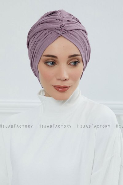 Amy - Turban En Coton Lilac