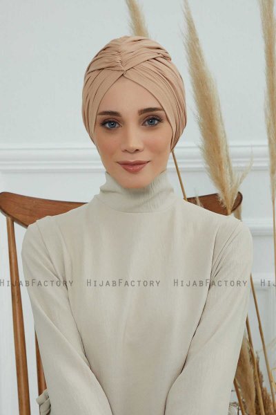 Amy - Turban En Coton Sand