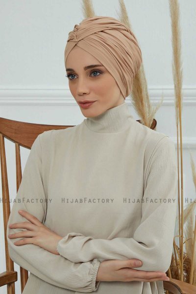 Amy - Turban En Coton Sand