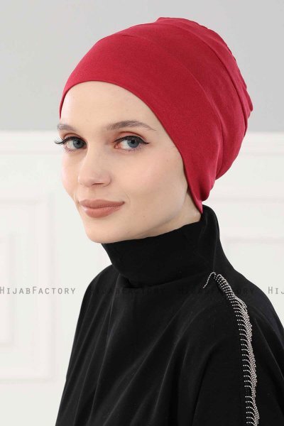 Stella - Turban En Coton Bordeaux