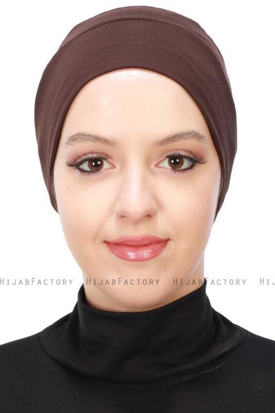 Stella - Turban En Coton Marron