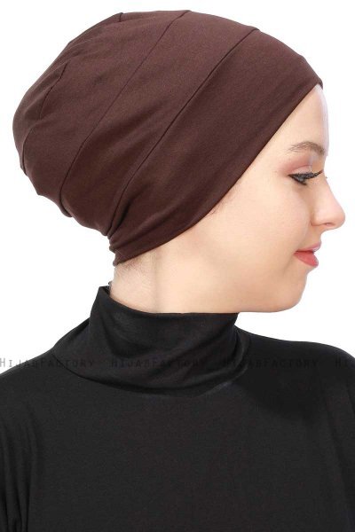 Stella - Turban En Coton Marron