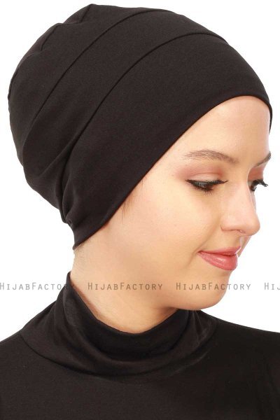 Stella - Turban En Coton Noir