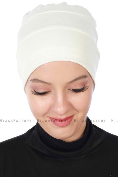 Stella - Turban En Coton Crème