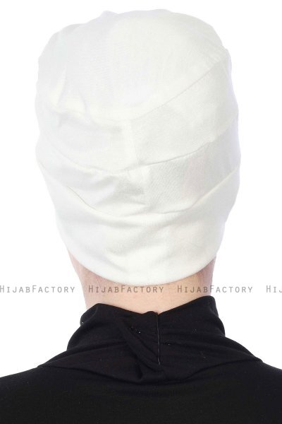 Stella - Turban En Coton Crème