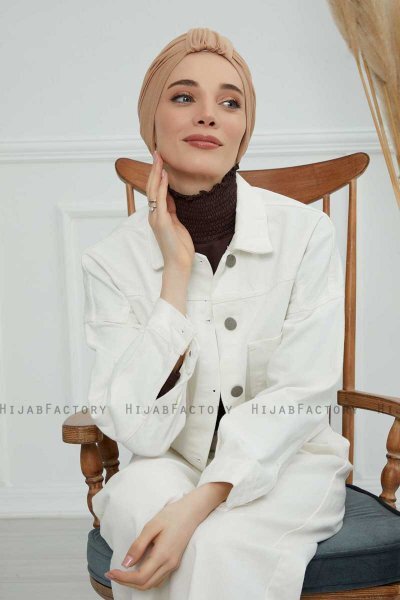 Laura - Turban En Coton Sand